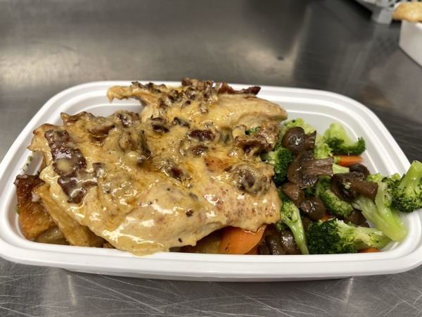 Chicken Supreme with bacon cream sauce