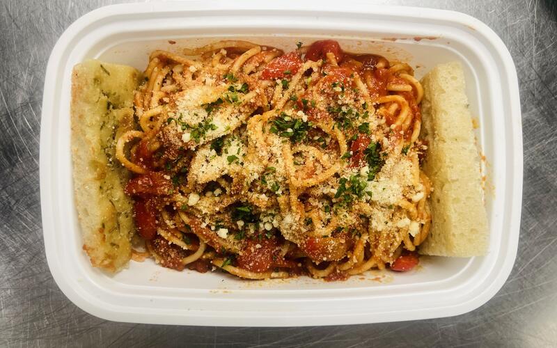 Spaghetti alla Napoletana with tomato and parmesan